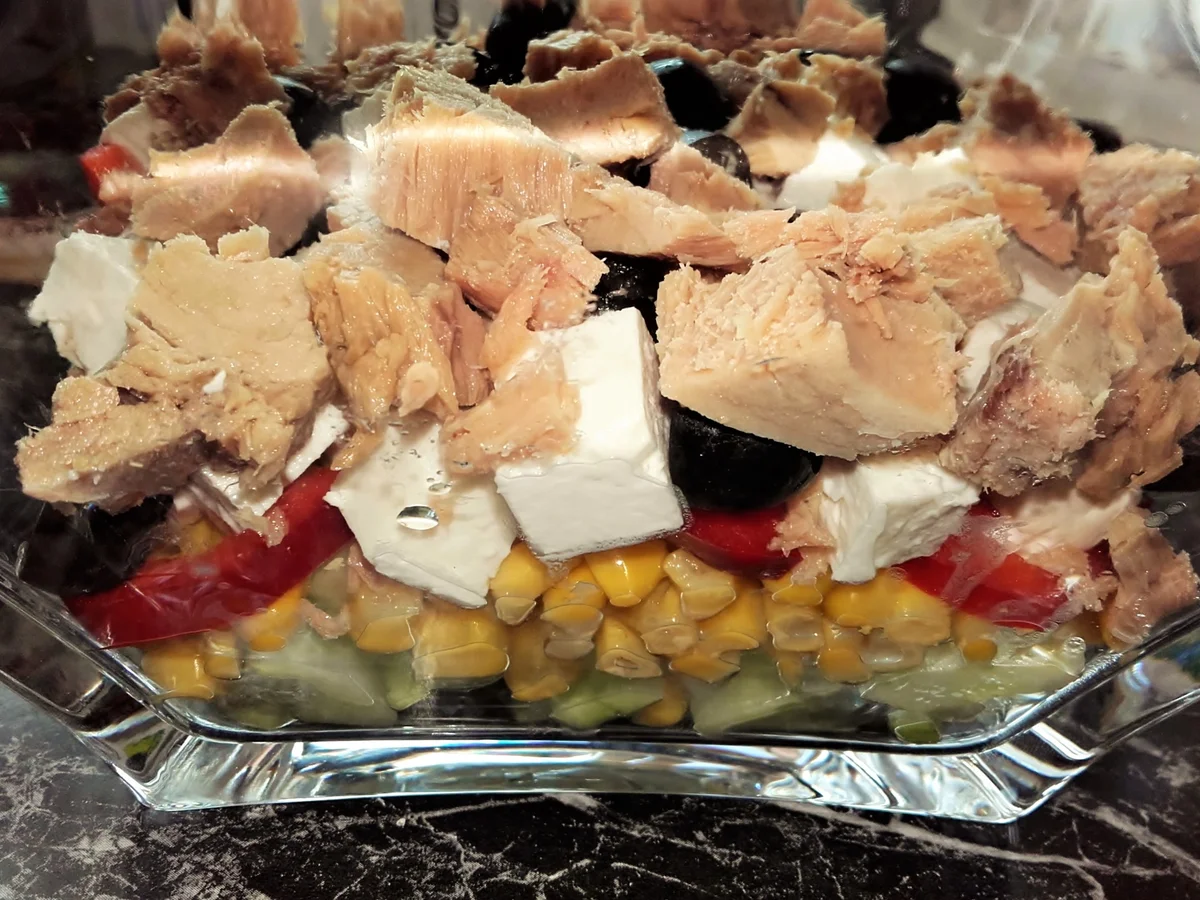 Rezept: Frischer Bunter Salat - Art Bauernsalat Bild Nr. 3134 Frischer Bunter Salat - Art Bauernsalat - Rezept - Bild Nr. 3134