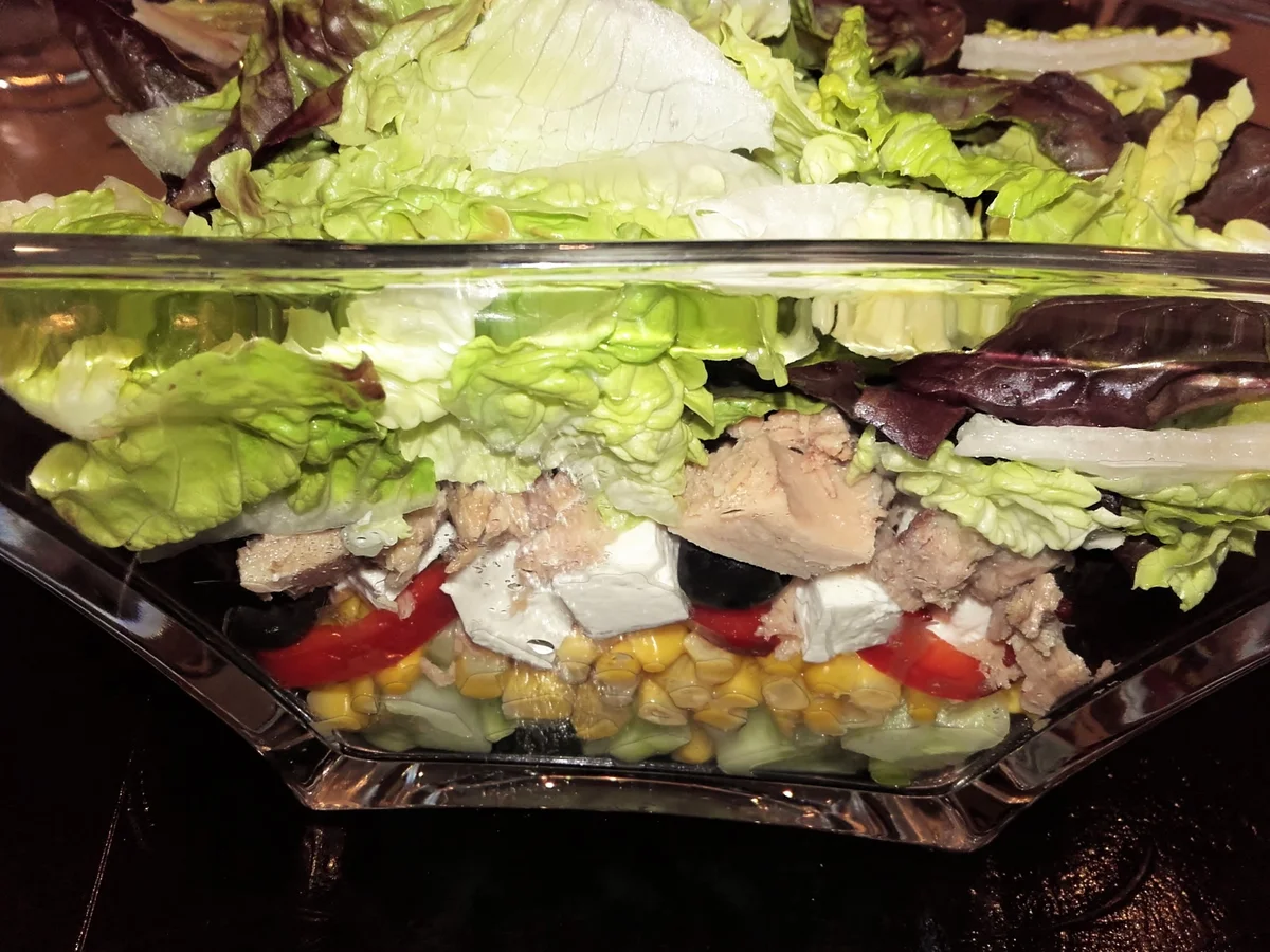 Rezept: Frischer Bunter Salat - Art Bauernsalat Bild Nr. 3135 Frischer Bunter Salat - Art Bauernsalat - Rezept - Bild Nr. 3135