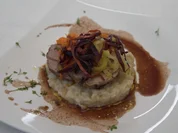 Salbei-Kalbsfilet auf Risottobett mit Balsamico-Rotweinreduktion - Rezept - Bild Nr. 3131