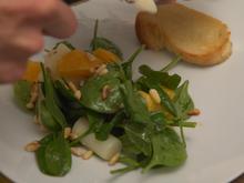 Spargel-Orangen-Salat mit Himbeeressig-Dressing und selbstgemachtem Ciabattabrot - Rezept - Bild Nr. 3161