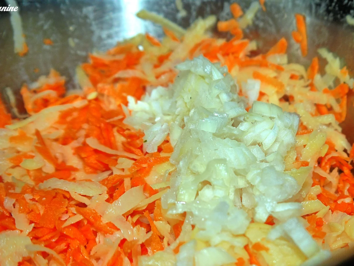 Rezept: Möhren-Kartoffel-Rösti mit Knoblauch-Gurken-Dip Bild Nr. 3167 Möhren-Kartoffel-Rösti mit Knoblauch-Gurken-Dip - Rezept - Bild Nr. 3167