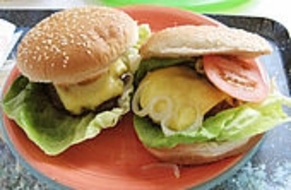 Bilder für Hamburger mit Tomate und Öl - Rezept