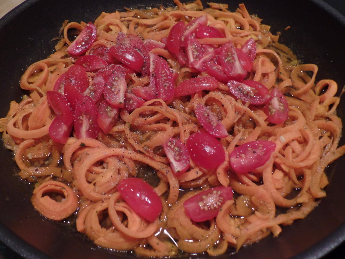 Möhren-Tagliatelle mit Rucola - Rezept - Bild Nr. 3193