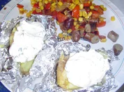 Grillkartoffel und Gemüsewürstelpfanne - Rezept - Bild Nr. 3166