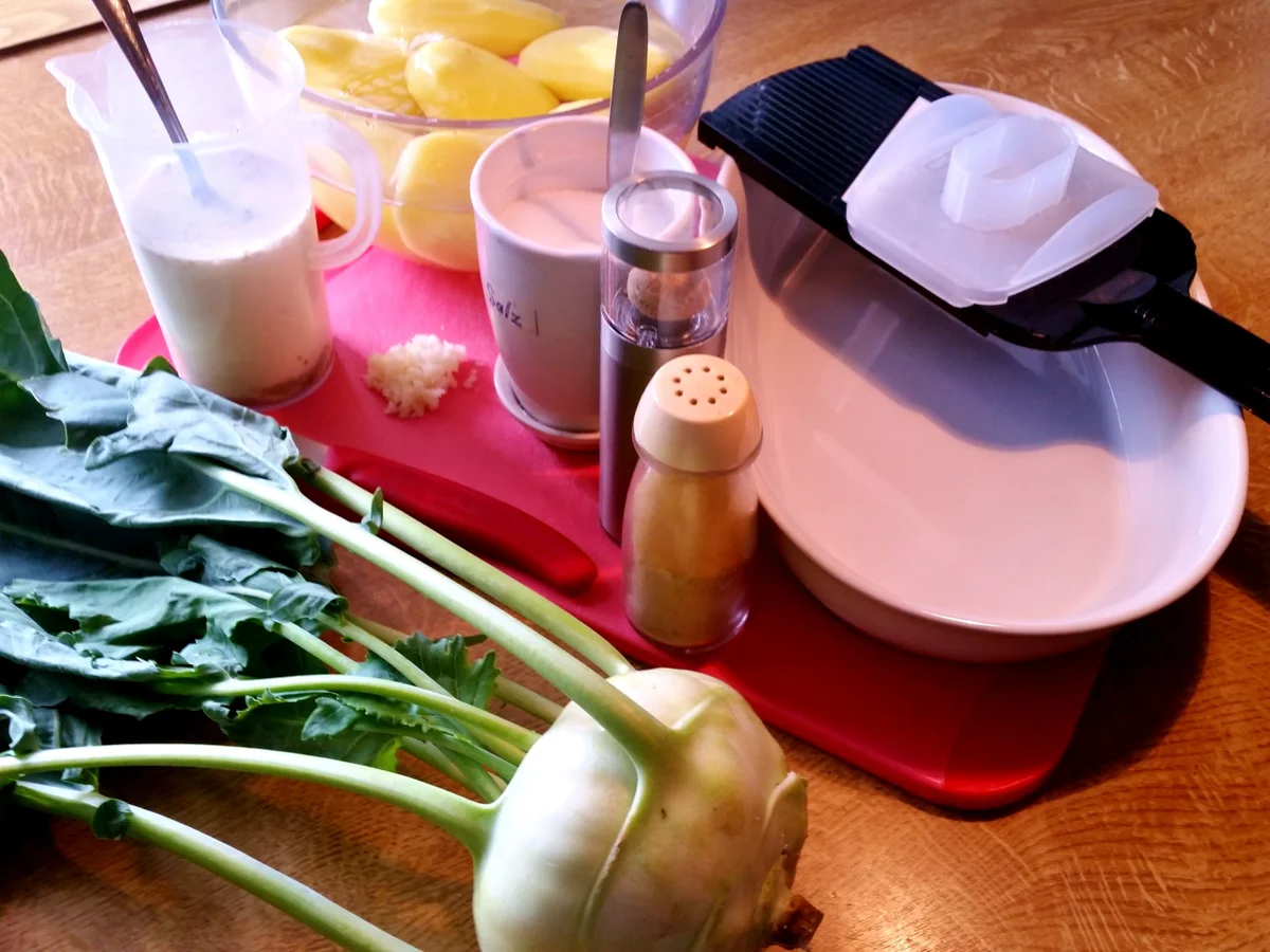 Rezept: Kartoffel-Kohlrabi-Gratin Bild Nr. 3188 Kartoffel-Kohlrabi-Gratin - Rezept - Bild Nr. 3188