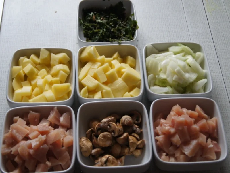 Kartoffelsuppe mit Hähnchenbrustfilet und Kokosmilch - Rezept - Bild Nr. 3211