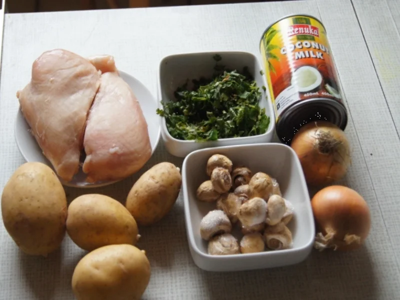 Kartoffelsuppe mit Hähnchenbrustfilet und Kokosmilch - Rezept - Bild Nr. 3212