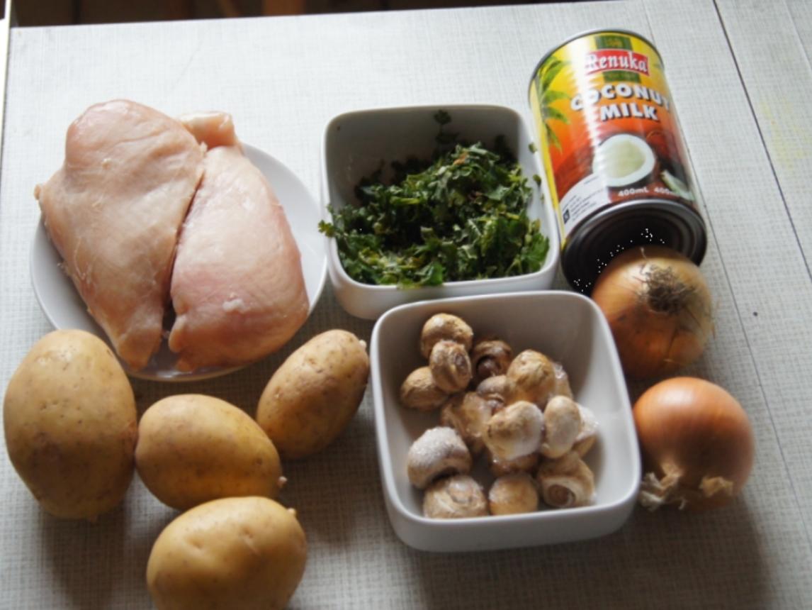 Kartoffelsuppe mit Hähnchenbrustfilet und Kokosmilch - Rezept - kochbar.de