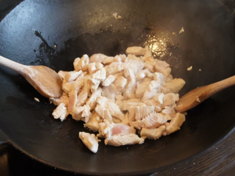 Putengeschnetzeltes im Wok mit Basmatireis - Rezept - Bild Nr. 3213