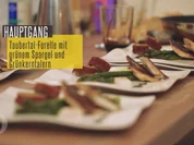 Taubertal-Forelle mit grünem Spargel, Sauce-Hollandaise-Espuma und Grünkerntalern - Rezept - Bild Nr. 2