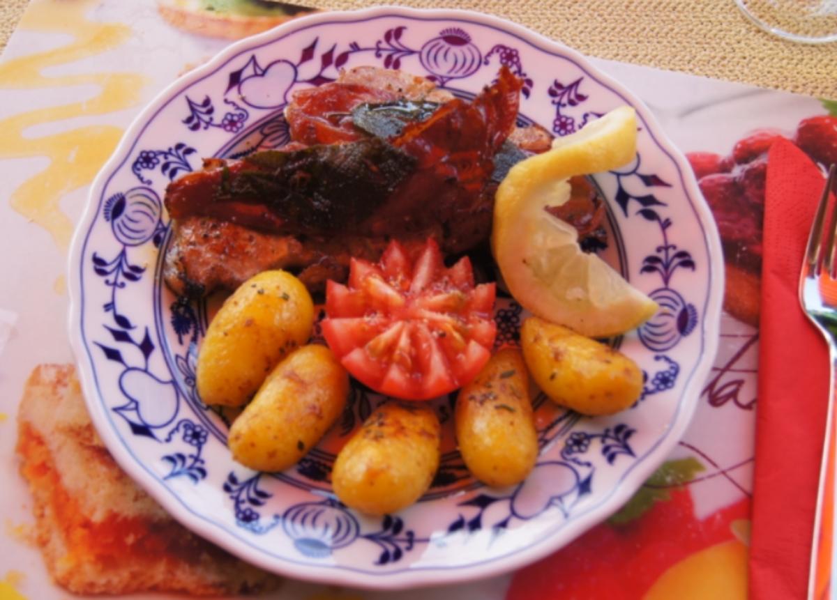 Saltimbocca mit würzigen Kartoffeln - Rezept - Bild Nr. 3239