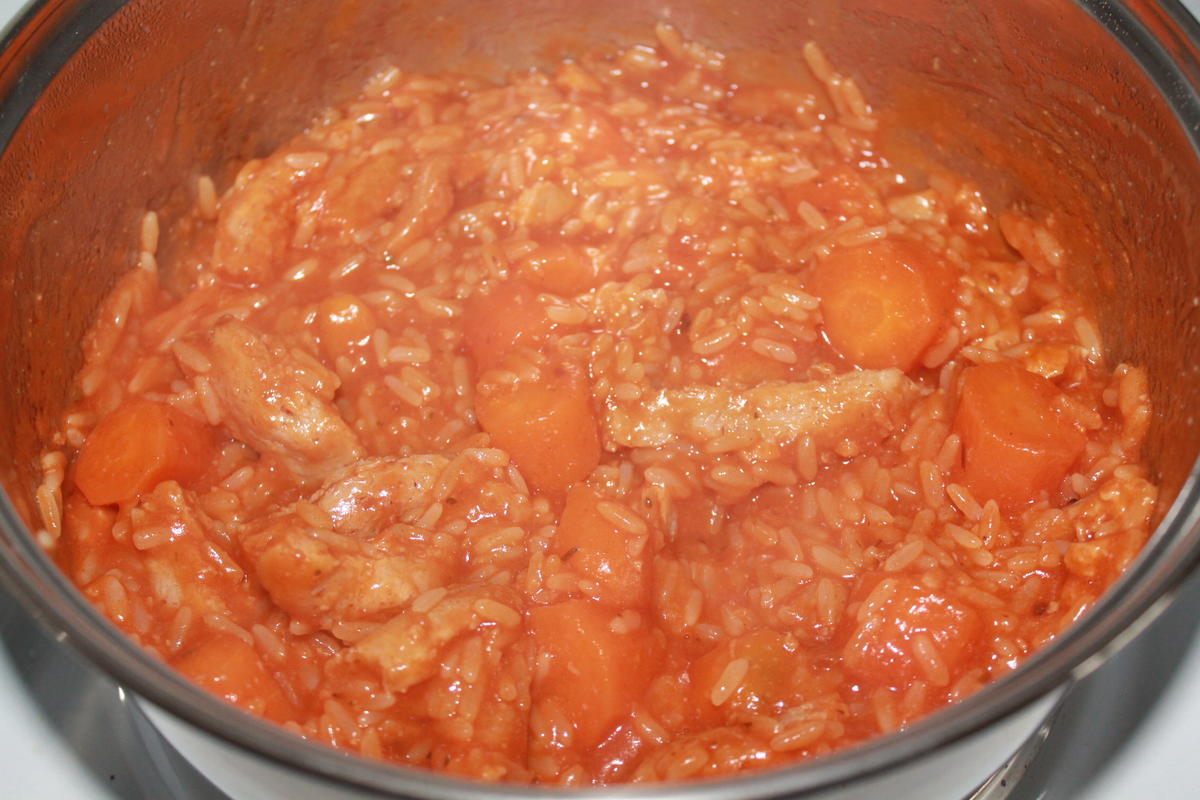 Soja-Schnetzel-Karotten-Reis-Topf - Rezept - Bild Nr. 2