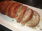 Mediterran gefüllte Hackrolle mit Kartoffelecken und Ofengemüse - Rezept - Bild Nr. 3301