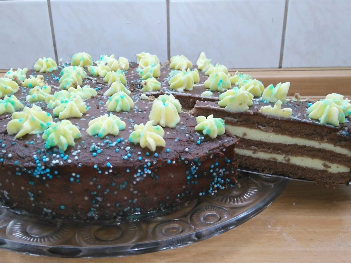 Pudding-Buttercreme Torte - Rezept - Bild Nr. 3301