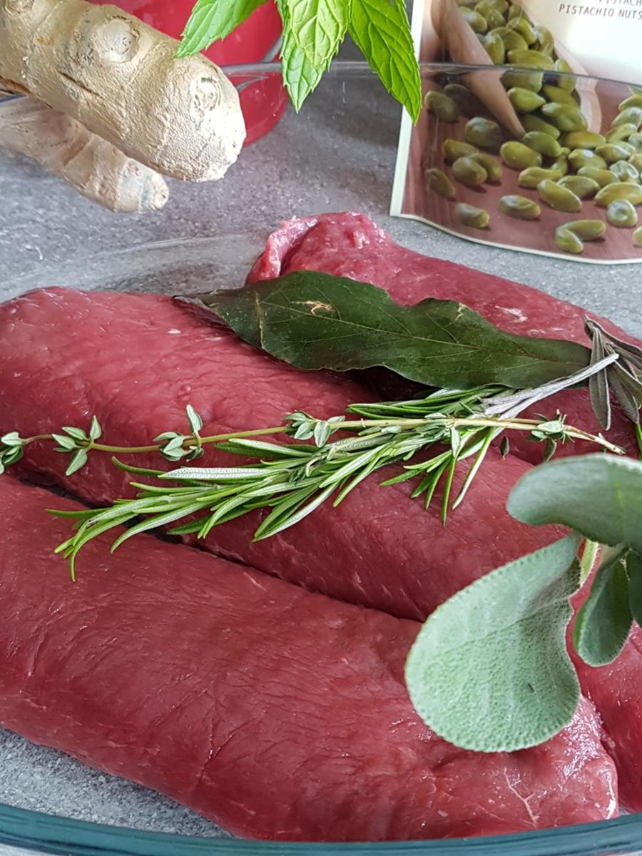 Bilder für Fleisch / Lamm = Lammlachs mit Beilage à la Biggi - Rezept