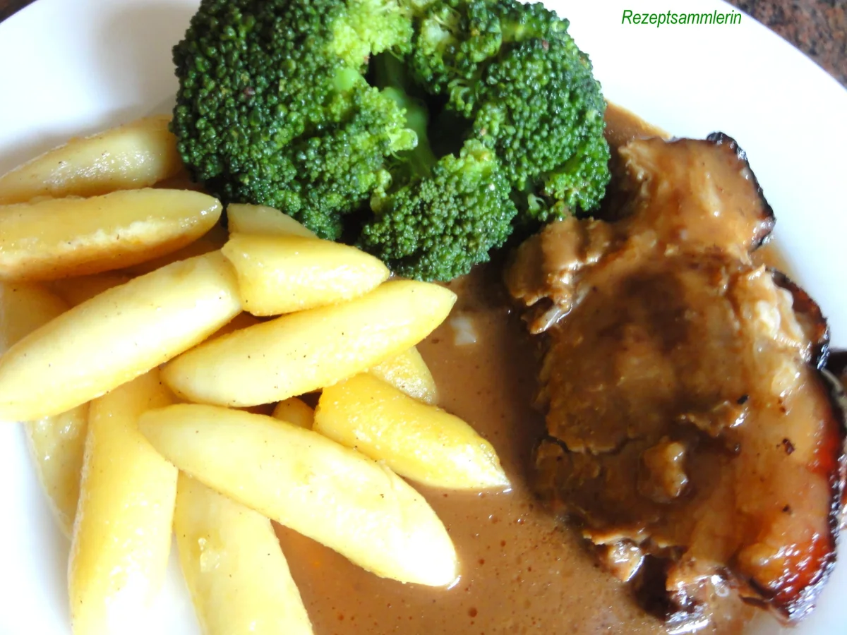 Fleisch:   KRUSTENBRATEN mit Sauce - Rezept - Bild Nr. 3322