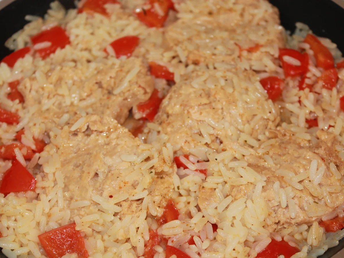 Soja-Medaillons mit Reis und Paprika - Rezept - Bild Nr. 2