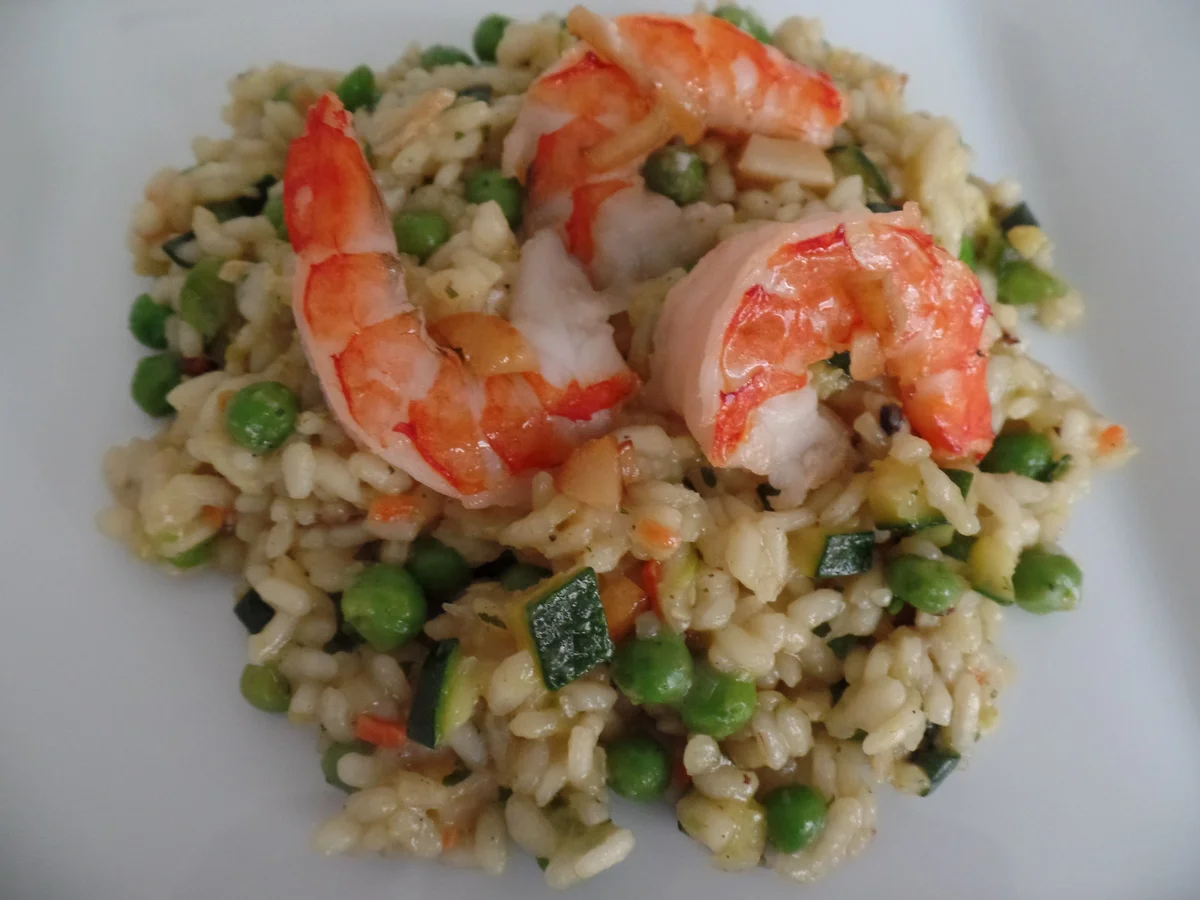 Gemüse-Risotto mit Garnelen - Rezept - Bild Nr. 3378
