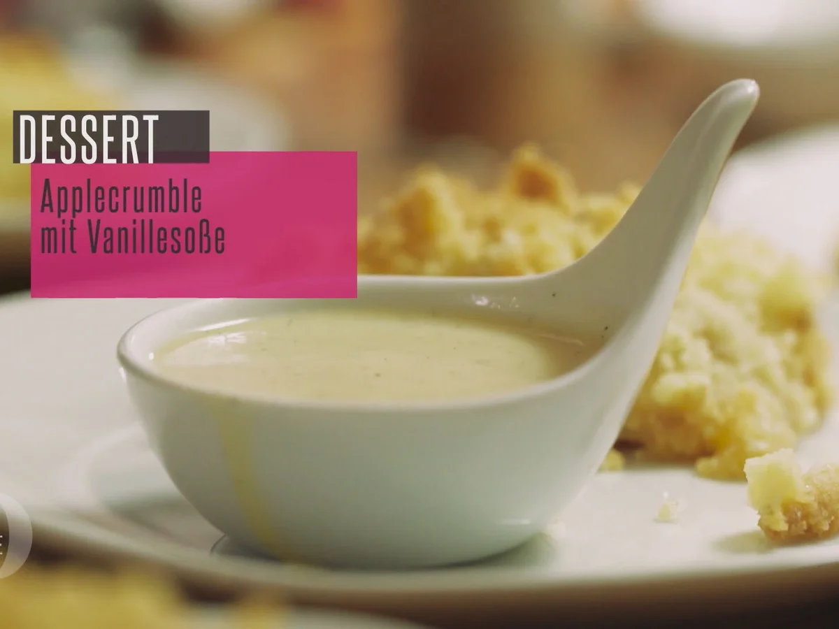 Apple Crumble mit Vanillesoße - Rezept - Bild Nr. 2