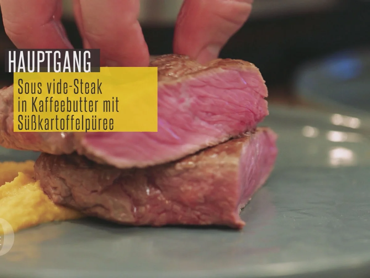 Sous vide Steak in Kaffeebutter mit Süßkartoffelpüree - Rezept - Bild Nr. 3441