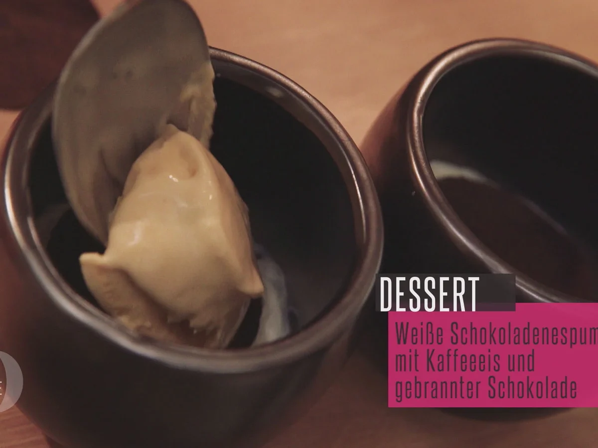Weißer Schokoladen-Espuma, Kaffeehippe & weißes Kaffee-Eis - Rezept - Bild Nr. 3440
