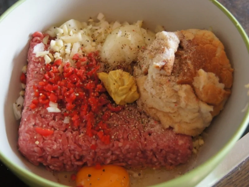 Rezept: Pikante Buletten mit grünen Buschbohnen, Salzkartoffeln und Petersilien-Sauce Bild Nr. 3390 Pikante Buletten mit grünen Buschbohnen, Salzkartoffeln und Petersilien-Sauce - Rezept - Bild Nr. 3390