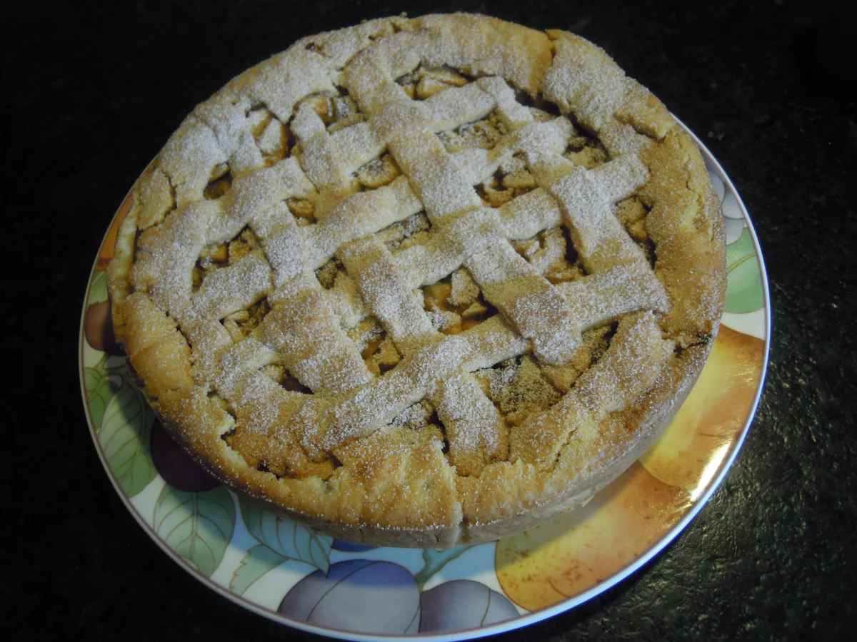 Gedeckte Mürbteig - Apfeltorte mit feiner Grießfüllung - Rezept - Bild Nr. 3420