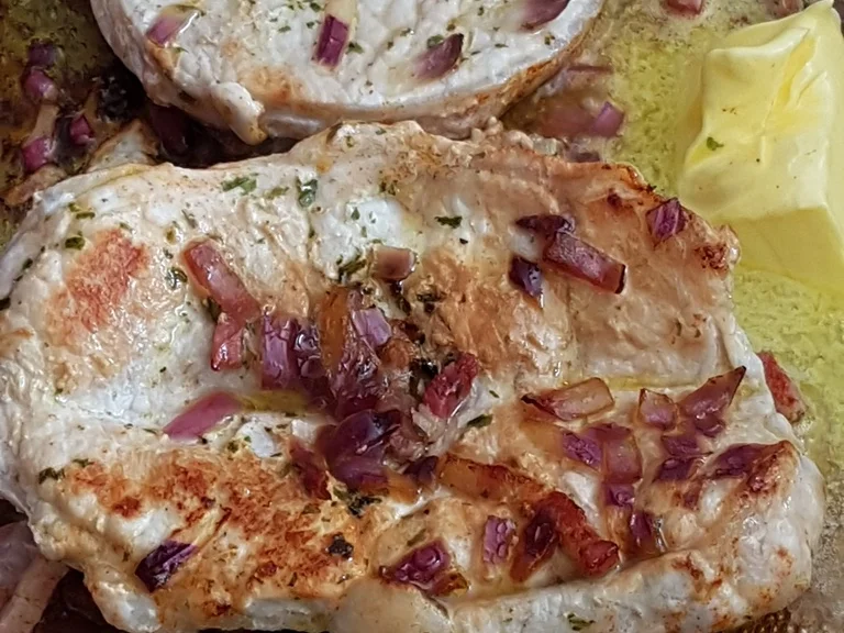 Rezept: Lummerschnitzel mit fruchtigem Möhrenstampf à la Biggi Bild Nr. 3407 Lummerschnitzel mit fruchtigem Möhrenstampf à la Biggi - Rezept - Bild Nr. 3407