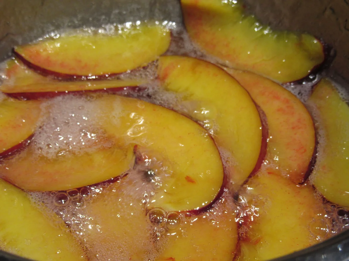 Rezept: Dessert: Quark-Mascarpone-Törtchen auf Nektarinensalat mit Schokocrunch Bild Nr. 3417 Dessert: Quark-Mascarpone-Törtchen auf Nektarinensalat mit Schokocrunch - Rezept - Bild Nr. 3417