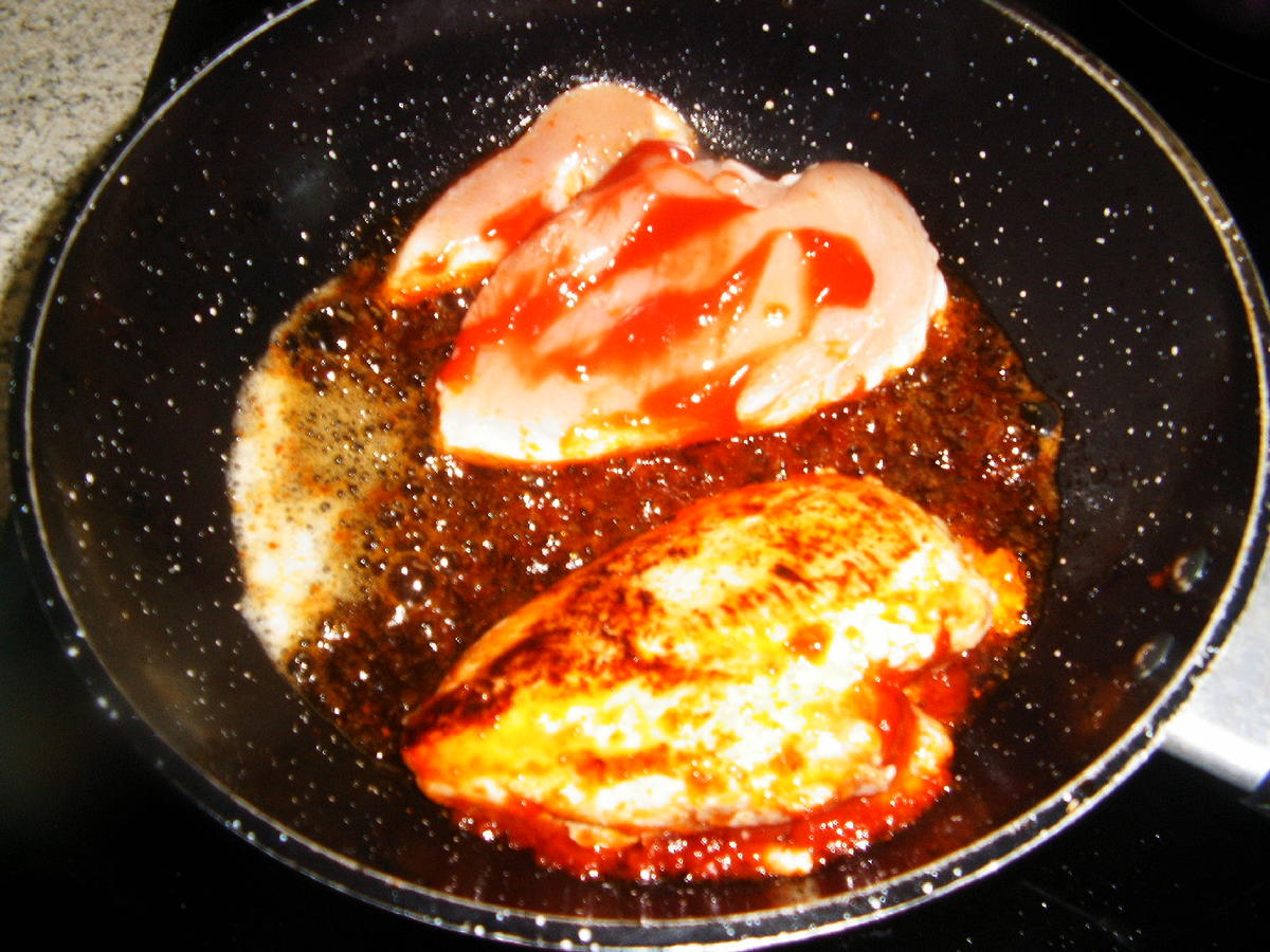Hähnchenbrust mit Mozarella und Bacon - Rezept - Bild Nr. 3430