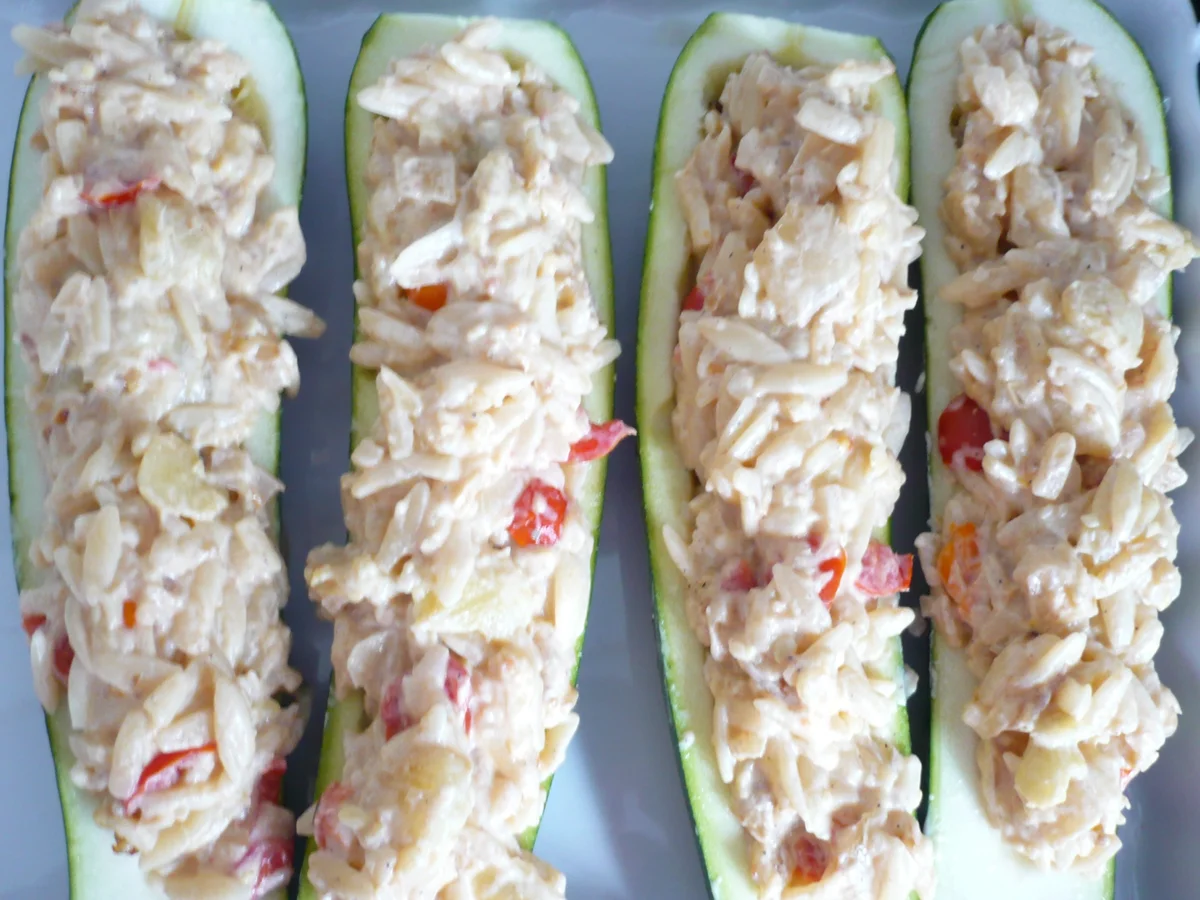 Gefüllte Zucchini griechische Art - Rezept - Bild Nr. 3435