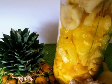 Rezept: Banane-Mango-Ananas-Smoothie Bild Nr. 3427 Banane-Mango-Ananas-Smoothie - Rezept - Bild Nr. 3427