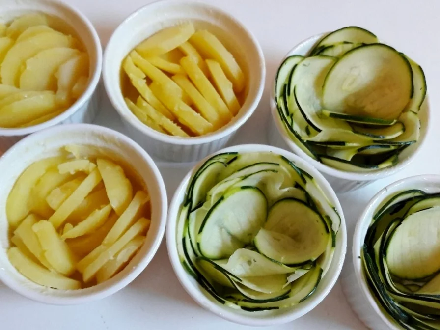 Filet mit Zucchini-Kartoffel-Clafoutis  - Rezept - Bild Nr. 3435