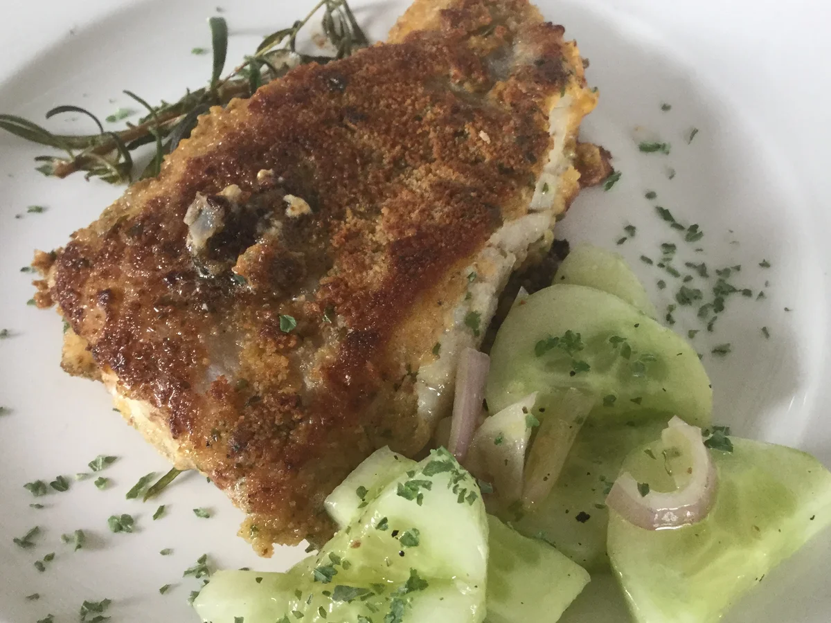 Rezept: Rotbarschfilet trifft Gurkensalat Bild Nr. 3444 Rotbarschfilet trifft Gurkensalat - Rezept - Bild Nr. 3444