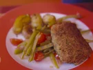 Rezept: Kräuterschnitzel von Lammlachsen auf buntem Bohnensalat mit Papas Arrugadas Bild Nr. 2 Kräuterschnitzel von Lammlachsen auf buntem Bohnensalat mit Papas Arrugadas - Rezept - Bild Nr. 2