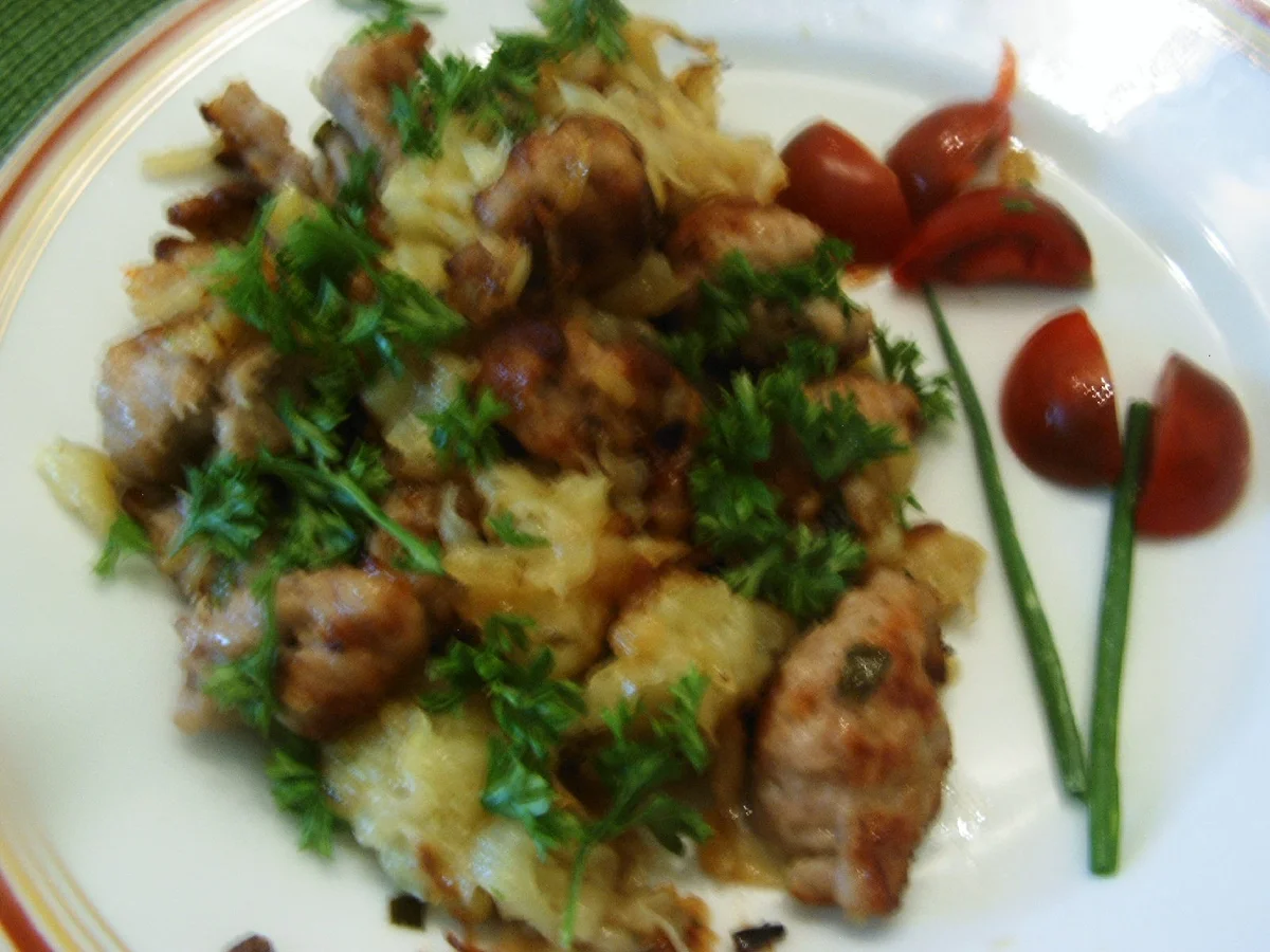 Rezept: Rösti-Bratwurst-Pfanne Bild Nr. 3451 Rösti-Bratwurst-Pfanne - Rezept - Bild Nr. 3451