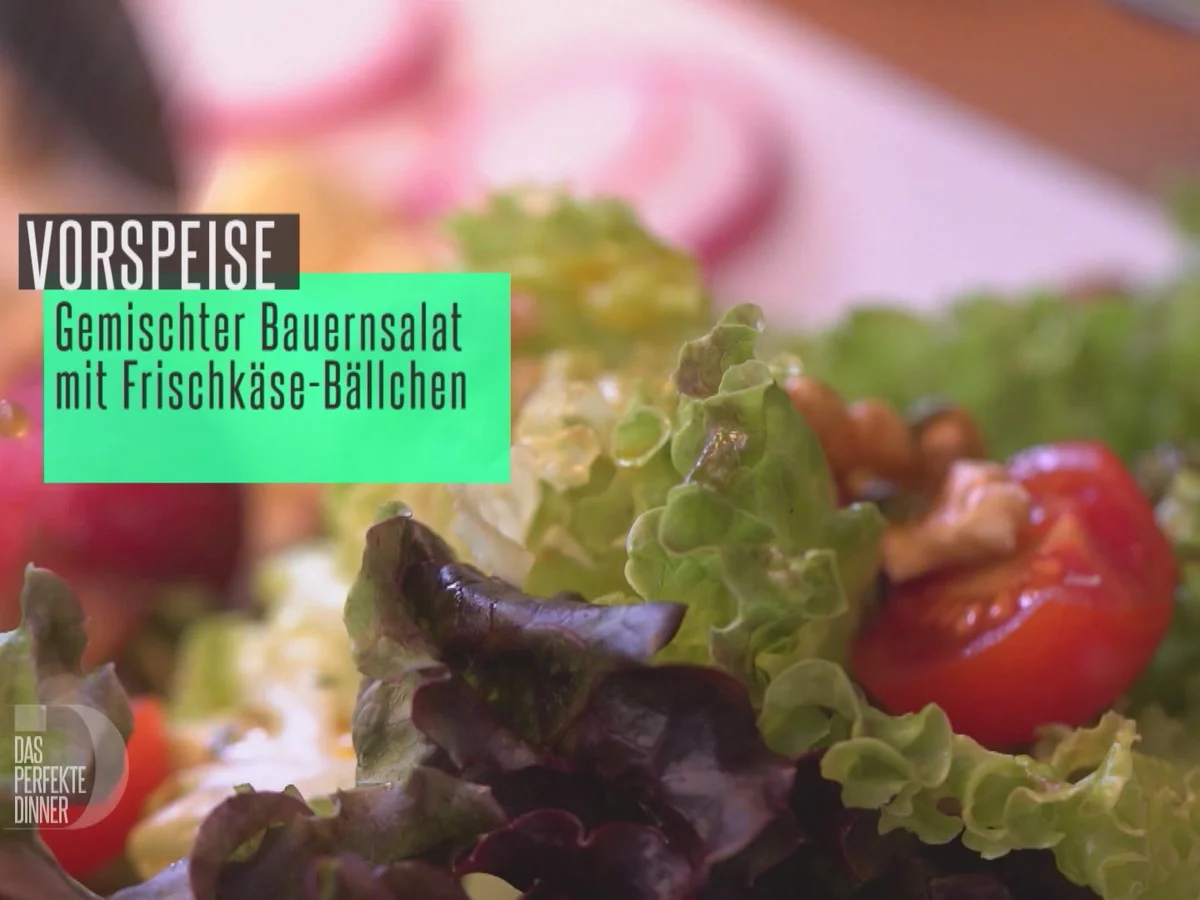 Rezept: Bauernsalat mit Frischkäsebällchen Bild Nr. 2 Bauernsalat mit Frischkäsebällchen - Rezept - Bild Nr. 2