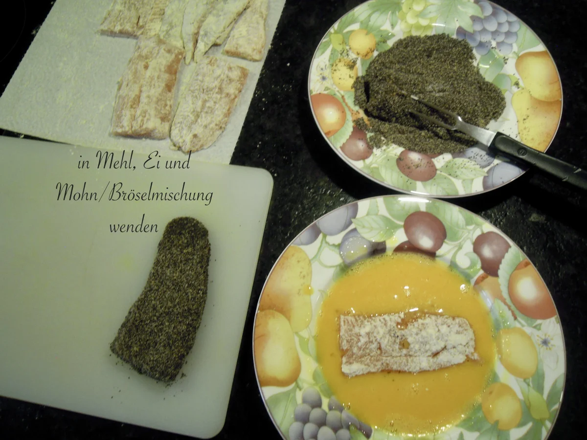 Rezept: Lachsforellenfilet in der Mohnkruste Bild Nr. 3450 Lachsforellenfilet in der Mohnkruste - Rezept - Bild Nr. 3450