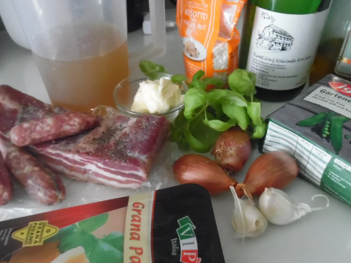 Risi-Bisi mit crosser Salsiccia - Rezept - Bild Nr. 3478
