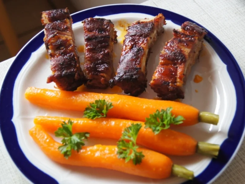 Leiterchen mit karamellisierten Möhrchen und Kartoffelstampf - Rezept - Bild Nr. 3482