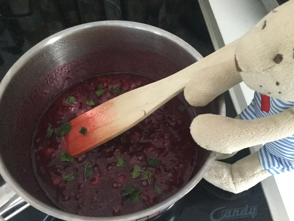 Blitz Johannisbeer-Konfitüre mit Erdbeerminze - Rezept - Bild Nr. 3479