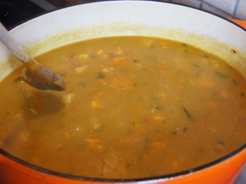 Putencurry mit Süßkartoffel und Basmatireis - Rezept - Bild Nr. 3487