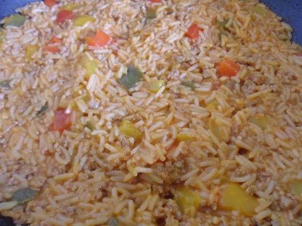 Paprika Hack Reis Pfanne - Rezept - Bild Nr. 3515