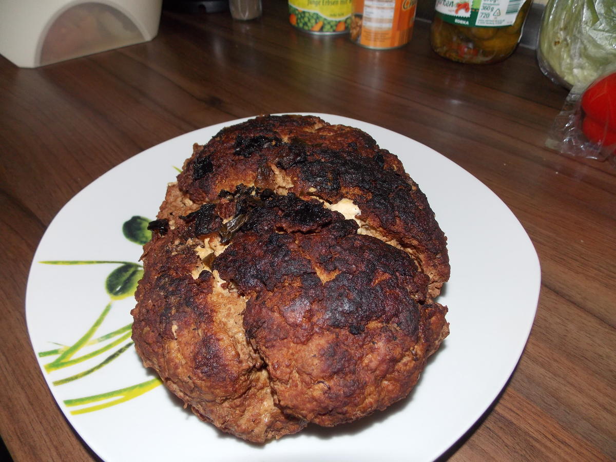 Hackbraten meine Art, mit Blumenkohl und Salzkartoffeln - Rezept - Bild Nr. 3518