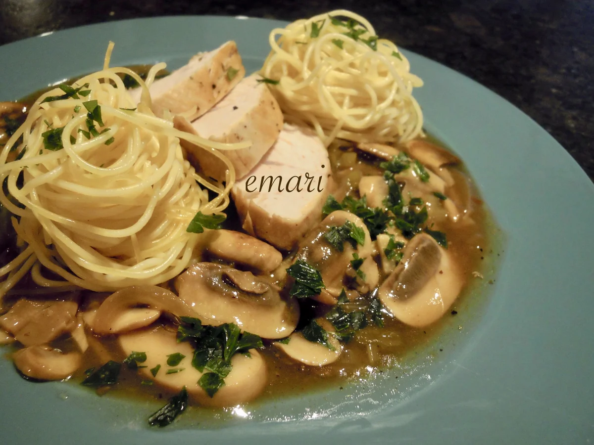 Chicken  "Madeira" mit Nudelnestern - Rezept - Bild Nr. 3515