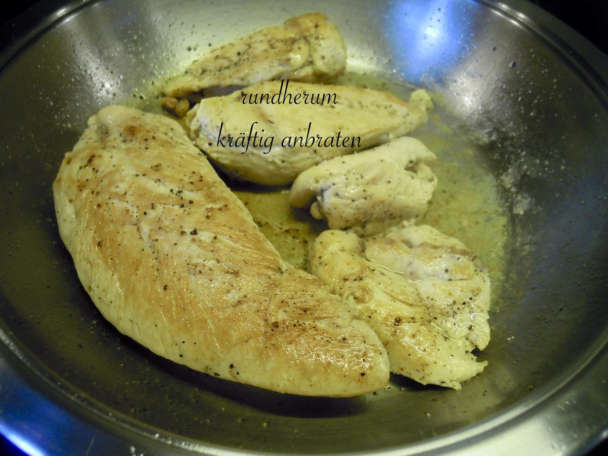 Chicken  "Madeira" mit Nudelnestern - Rezept - Bild Nr. 3516