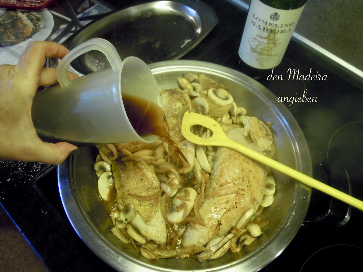 Chicken  "Madeira" mit Nudelnestern - Rezept - Bild Nr. 3521