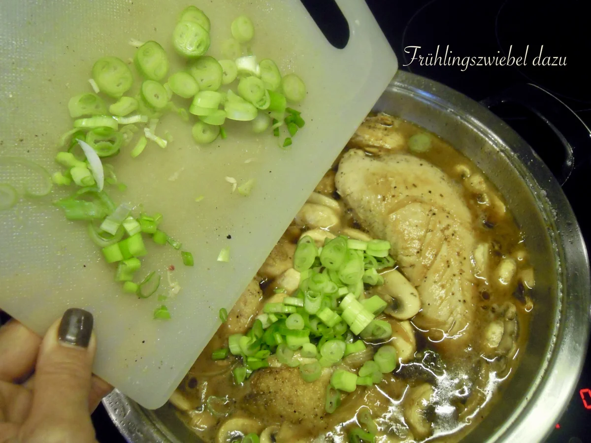 Chicken  "Madeira" mit Nudelnestern - Rezept - Bild Nr. 3525