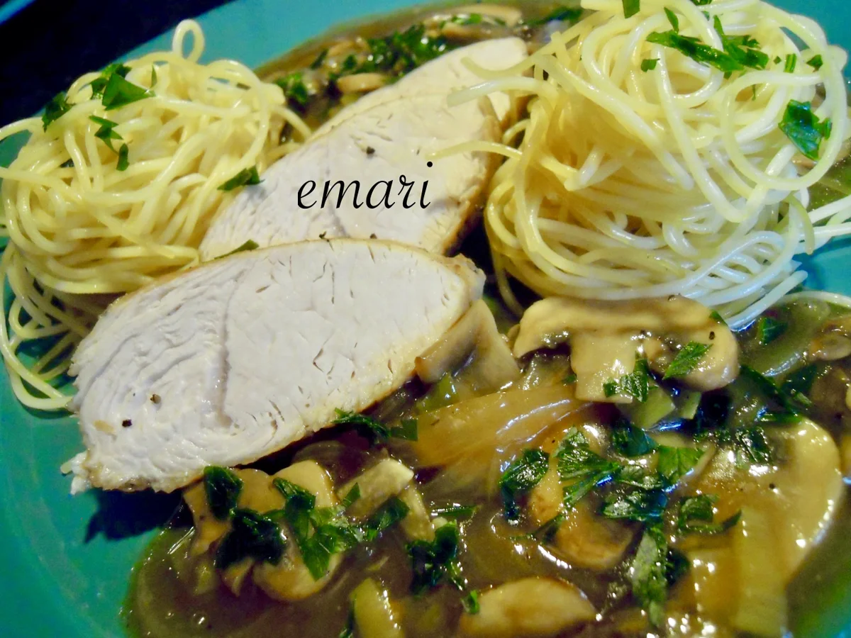 Chicken  "Madeira" mit Nudelnestern - Rezept - Bild Nr. 3526