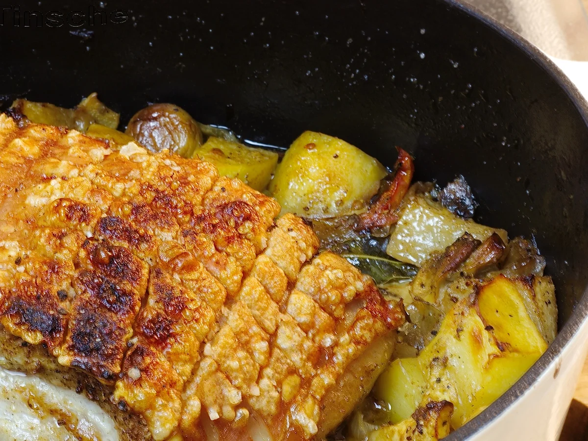 Knusperbauch auf Schmorgemüse - Rezept - Bild Nr. 3516